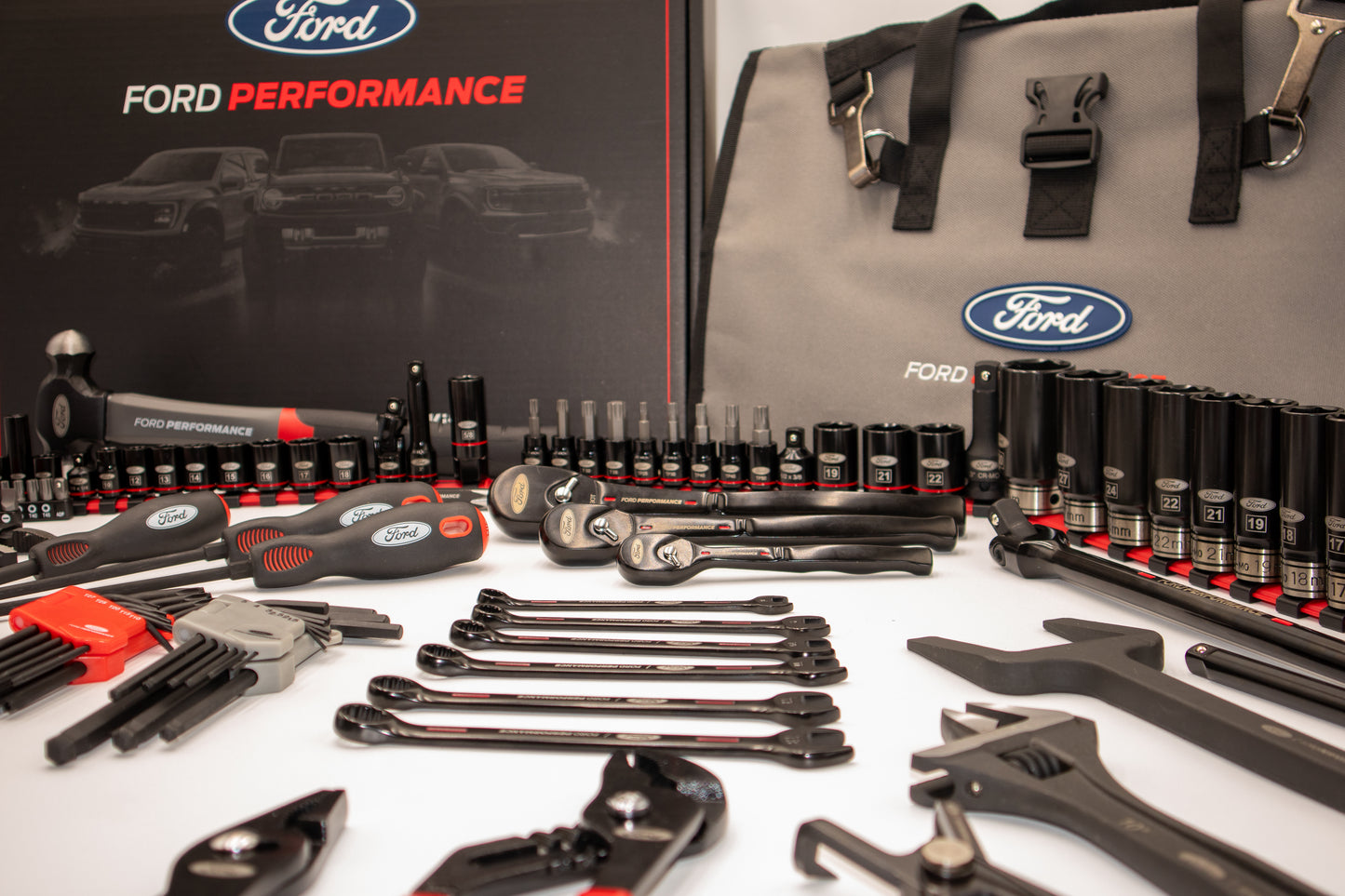 Ultimate 122-Piece Ford Performance Toolkit + EVA Foam Trays Bundle