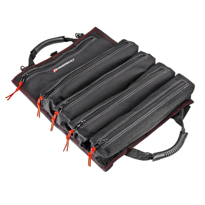 5 Zipper Pocket Roll Up Tool Bag