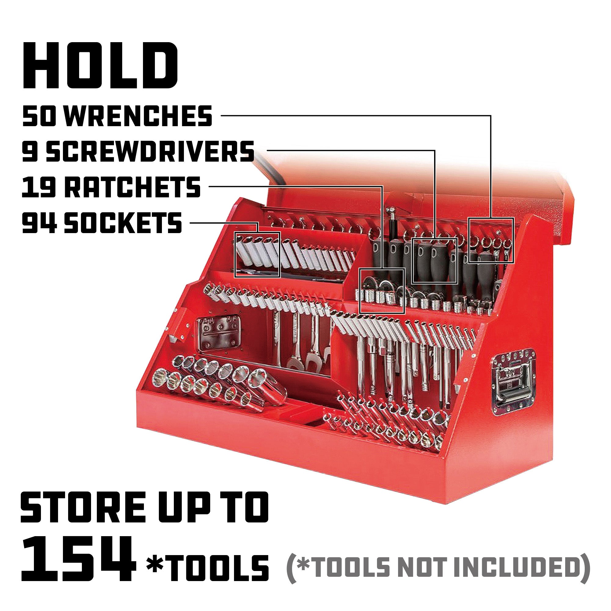 26 in. Rapid Box Portable Slant Front Toolbox - Red Secondary image