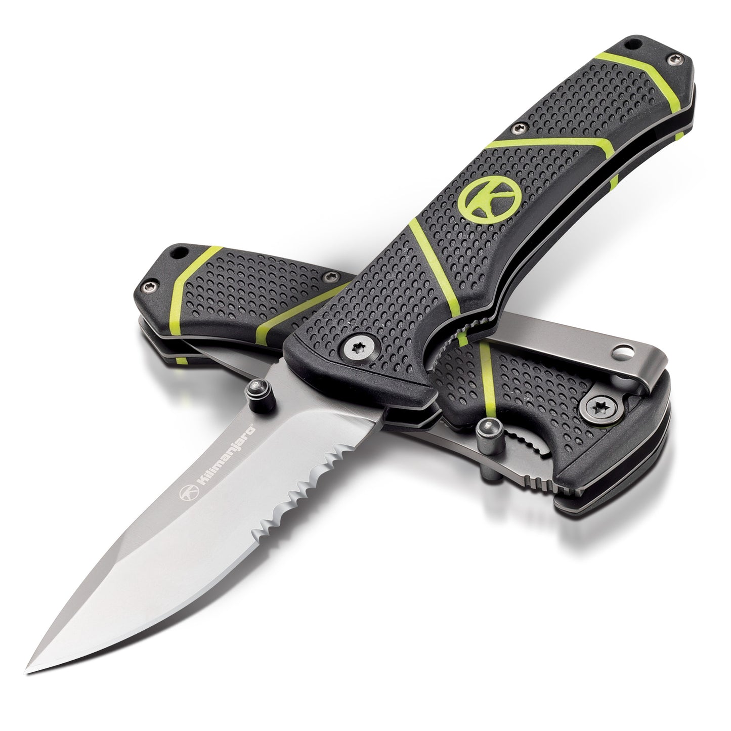 Kibo 7 in. Folding Knife - Drop Point Serrated Blade