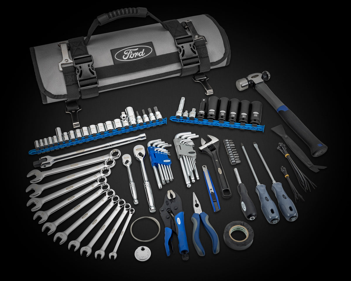 86-Piece Ford Branded Tool Roll Kit Main image