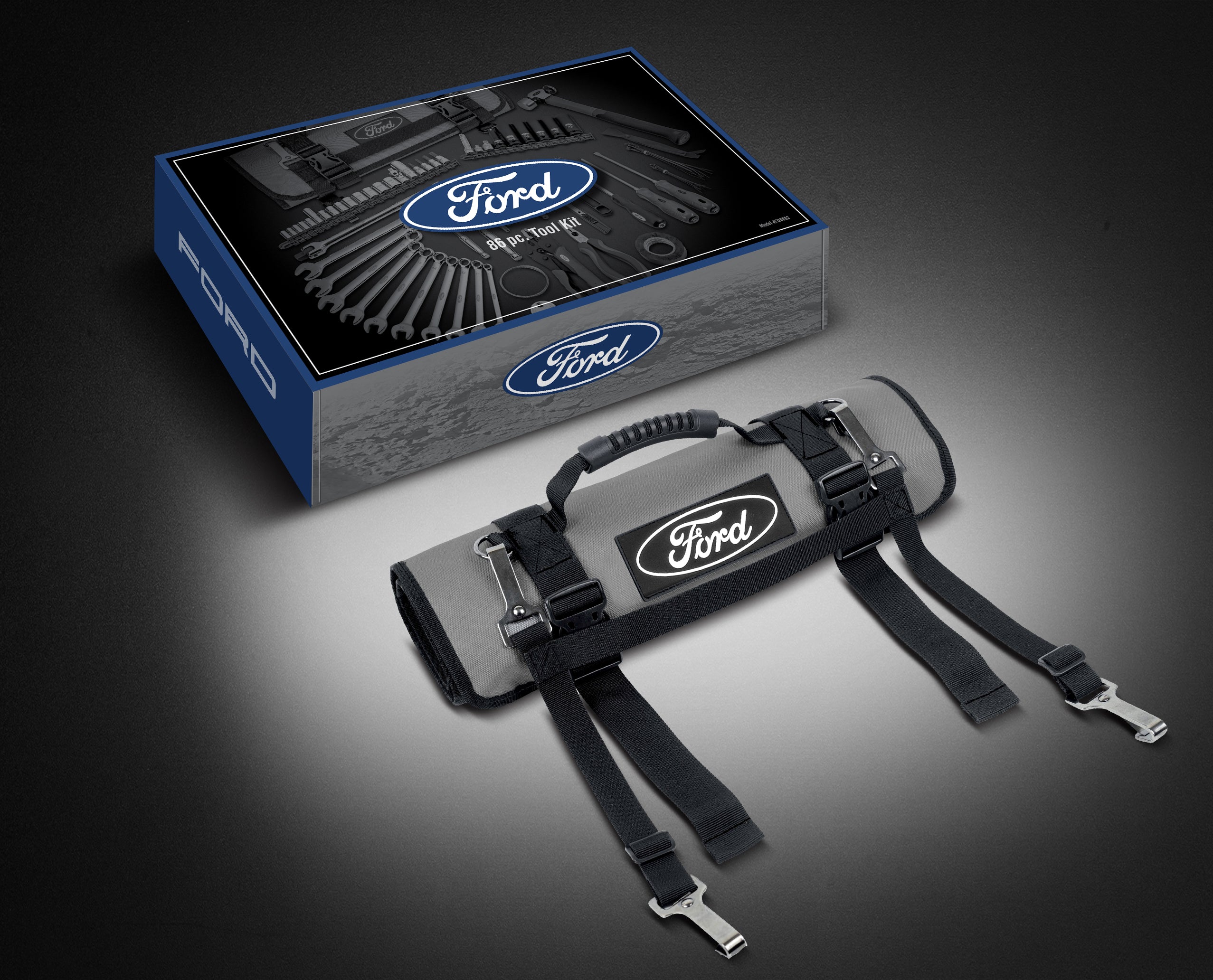 86-Piece Ford Branded Tool Roll Kit Secondary image
