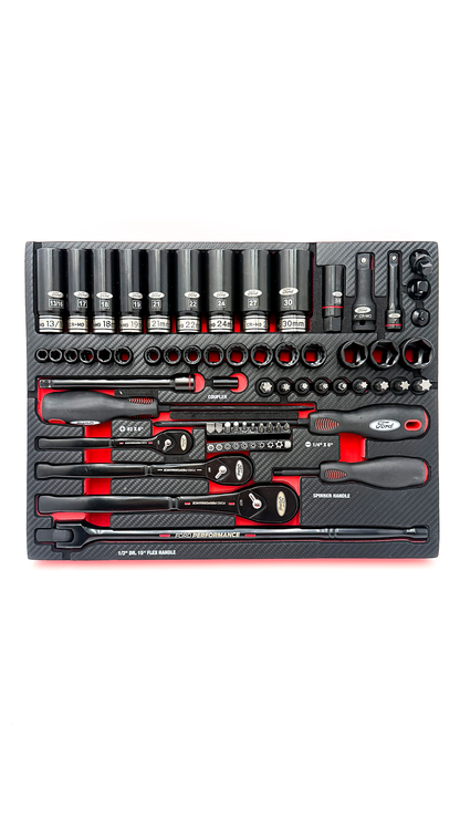 Premium Laser-Cut Foam Organizer Trays (for 122-Piece Ford Performance Tool Kit)