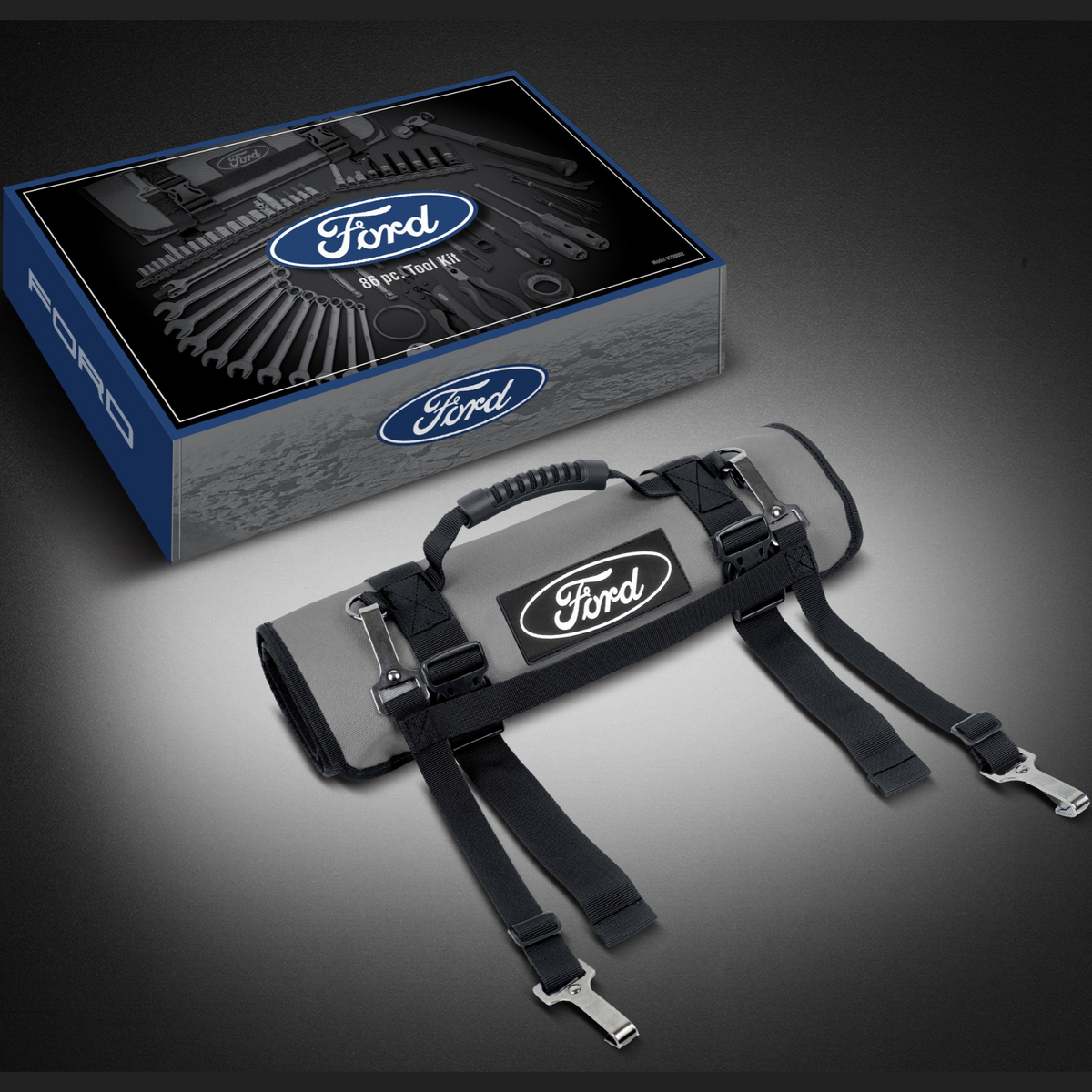 86-Piece Ford Branded Tool Roll Kit