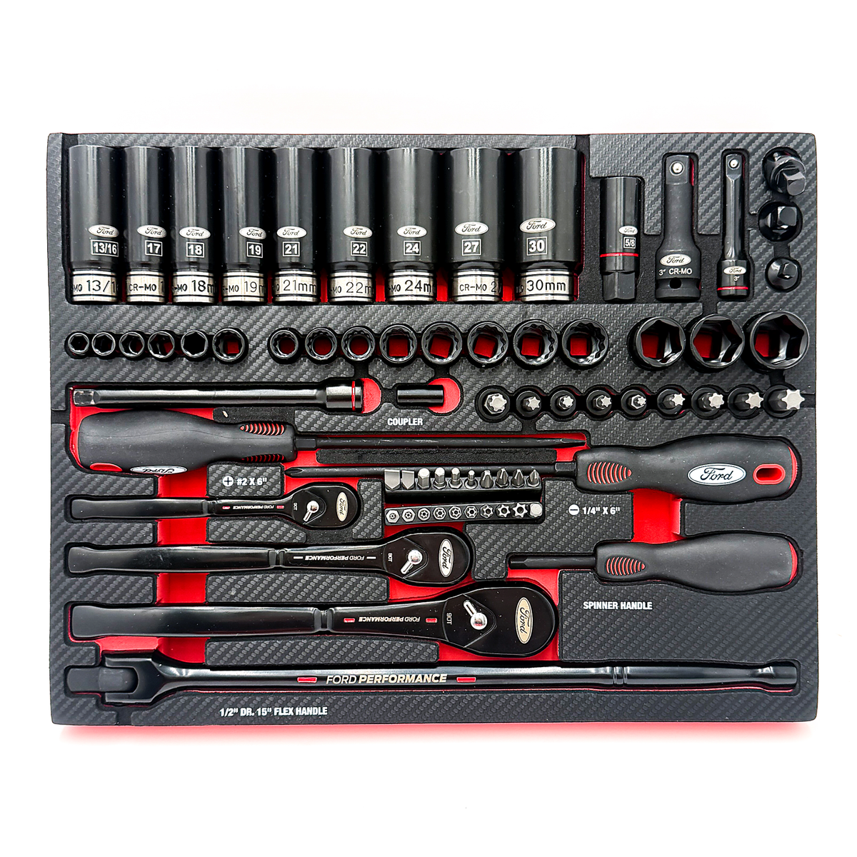 Premium Laser-cut Foam Organizer Trays (for 122-Piece Ford Performance Tool Kit) Main image
